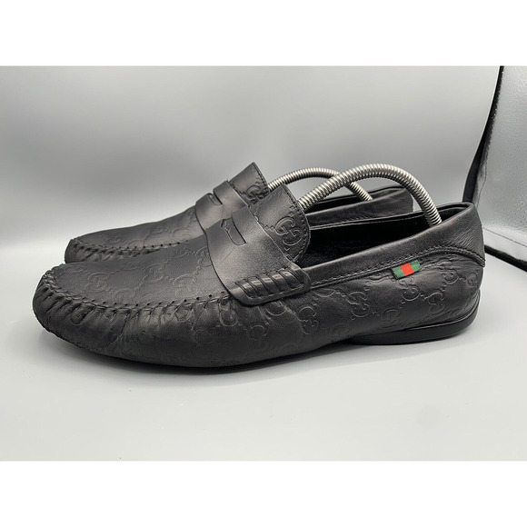 Gucci Other - GUCCI Guccissima Leather Dress Casual Penny Loafers Driving Shoes Men's Size 8